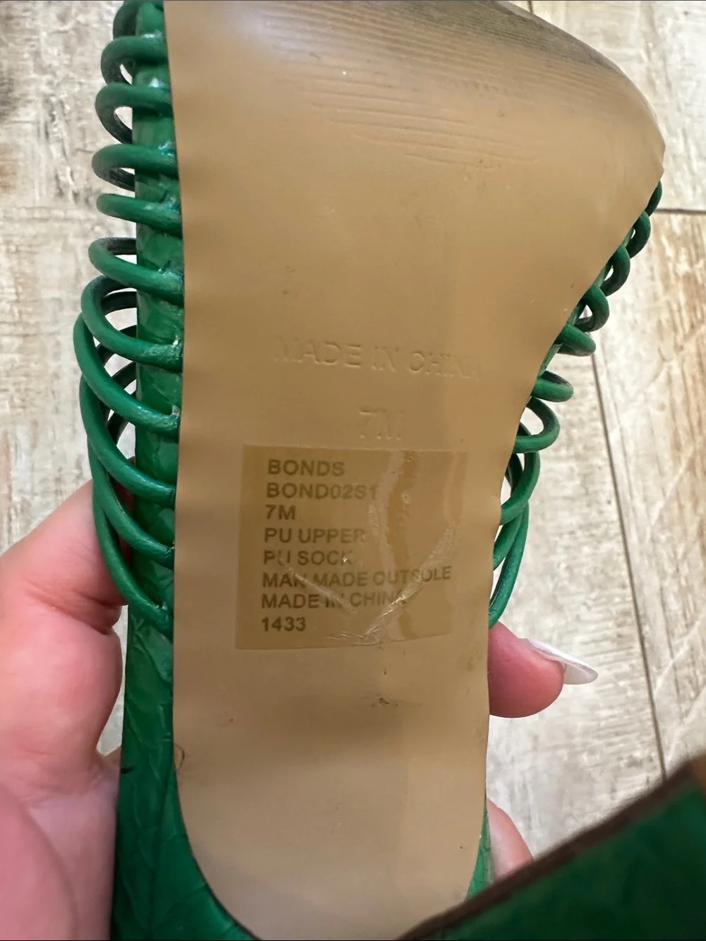 Steve Madden Green Strappy Braided Mule Sandals